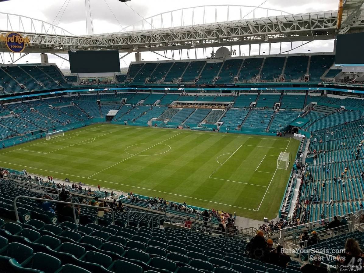 section 313, row 25 seat view  for soccer - hard rock stadium