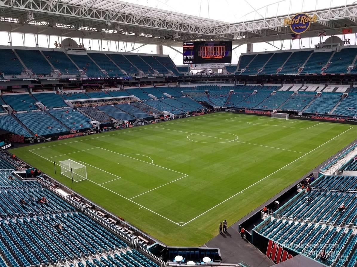 section 326, row 2w seat view  for soccer - hard rock stadium