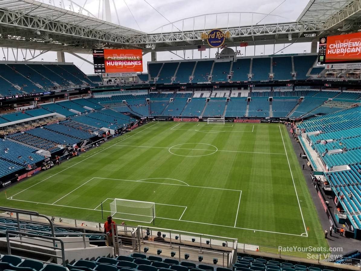 section 330, row 15 seat view  for soccer - hard rock stadium