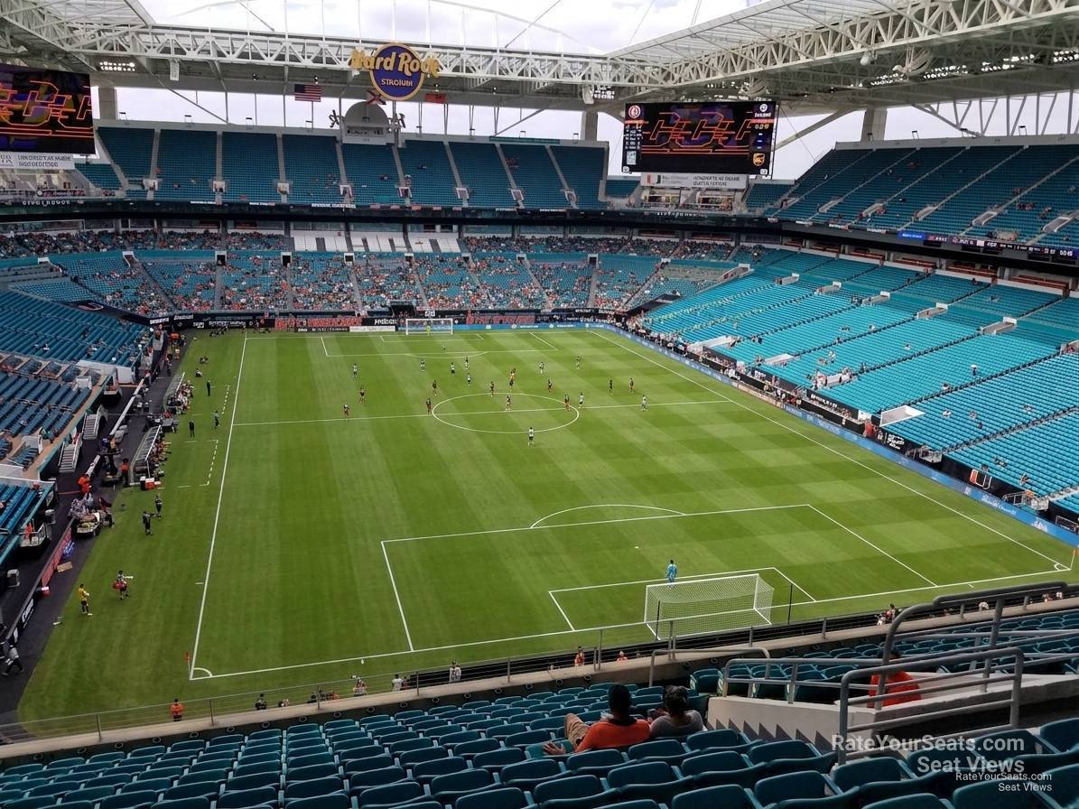 section 334, row 15 seat view  for soccer - hard rock stadium