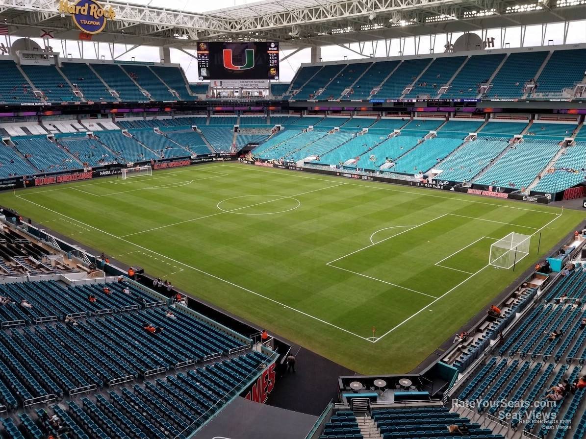 section 339, row 2w seat view  for soccer - hard rock stadium