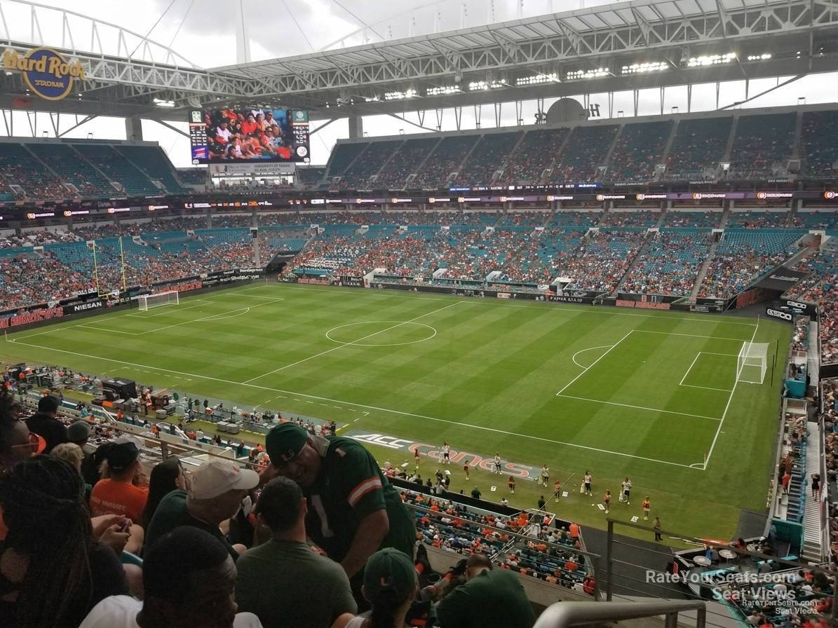 section 341, row 5 seat view  for soccer - hard rock stadium