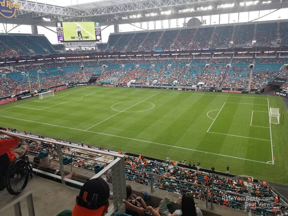 section 342, row 5 seat view  for soccer - hard rock stadium