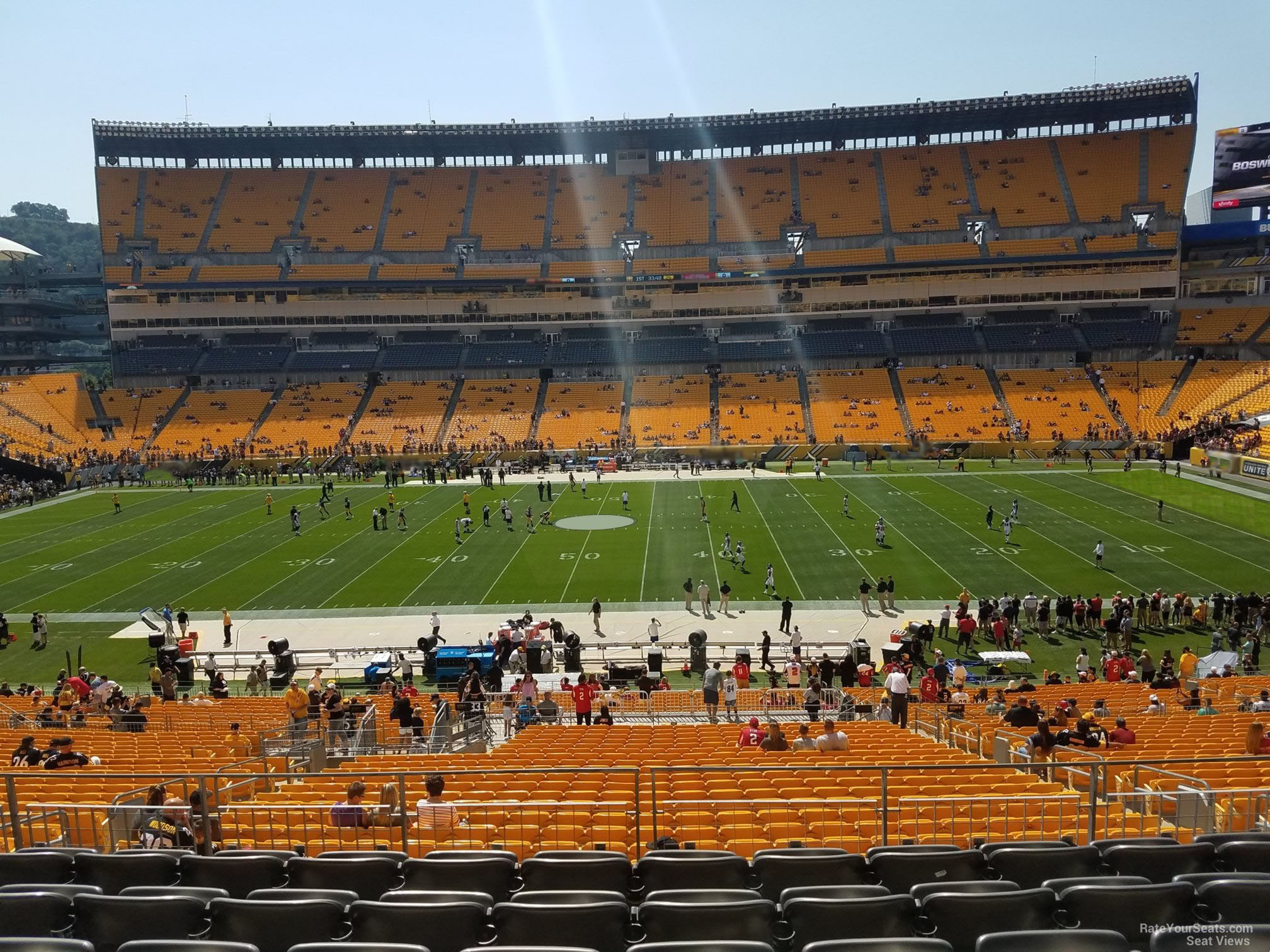 section 210, row g seat view  - heinz field