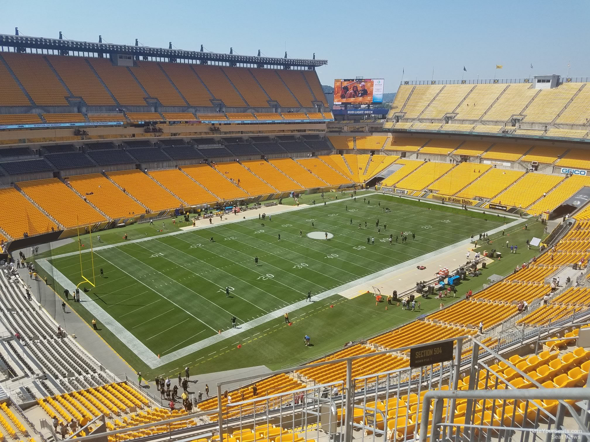 section 504, row j seat view  for football - acrisure stadium