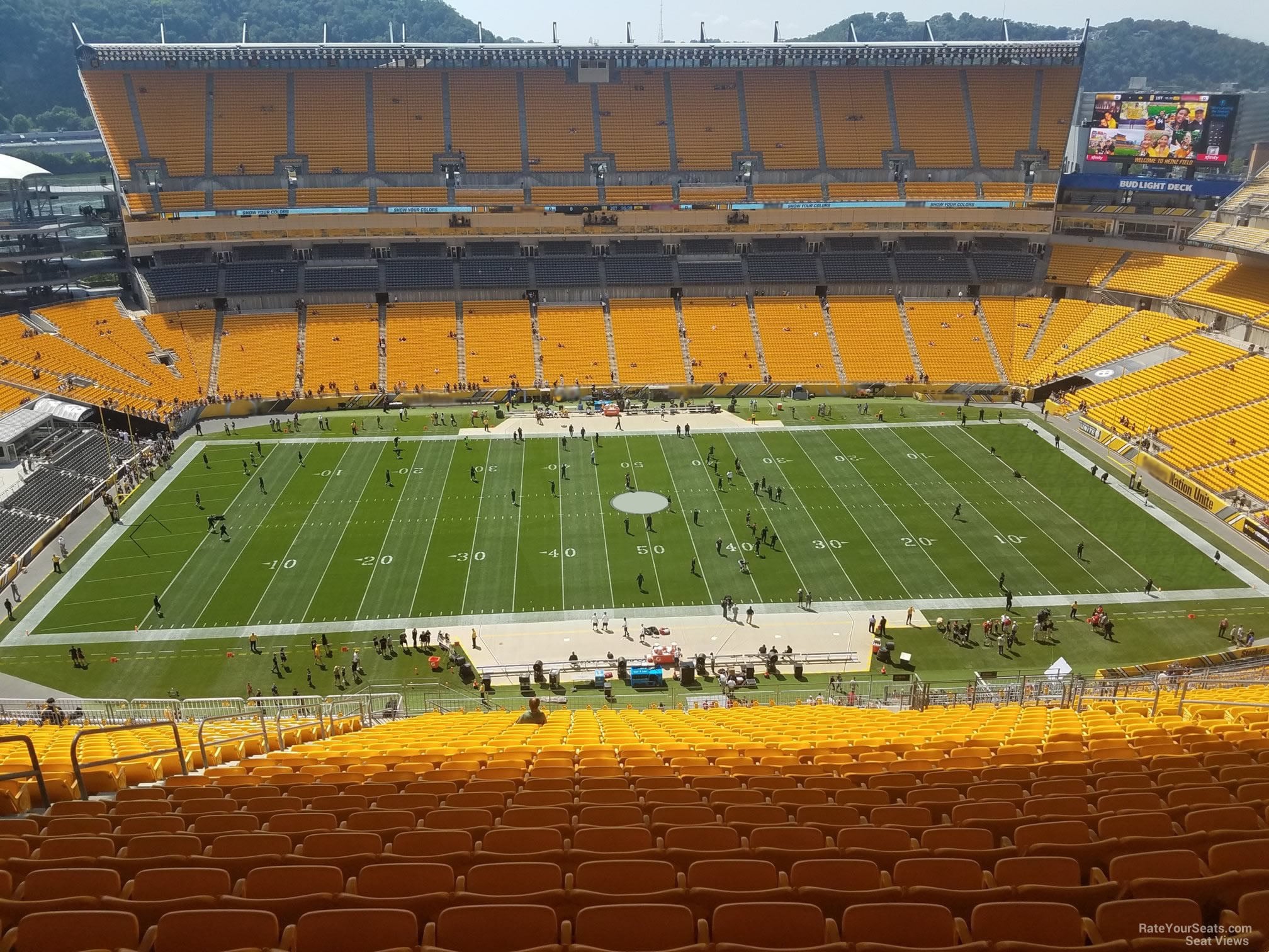 section 510, row ee seat view for football - acrisure stadium