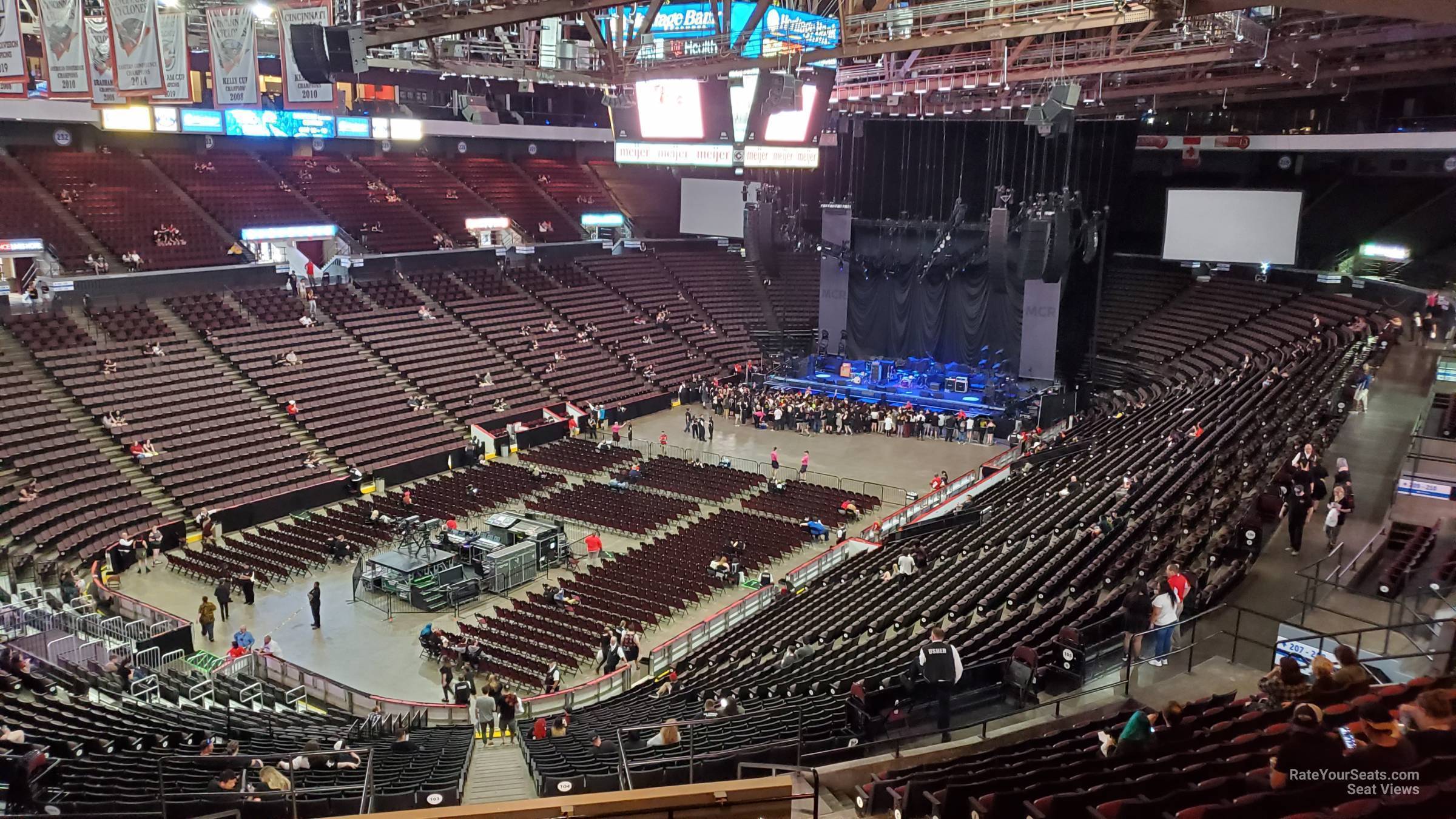 section 205, row q seat view  - heritage bank center