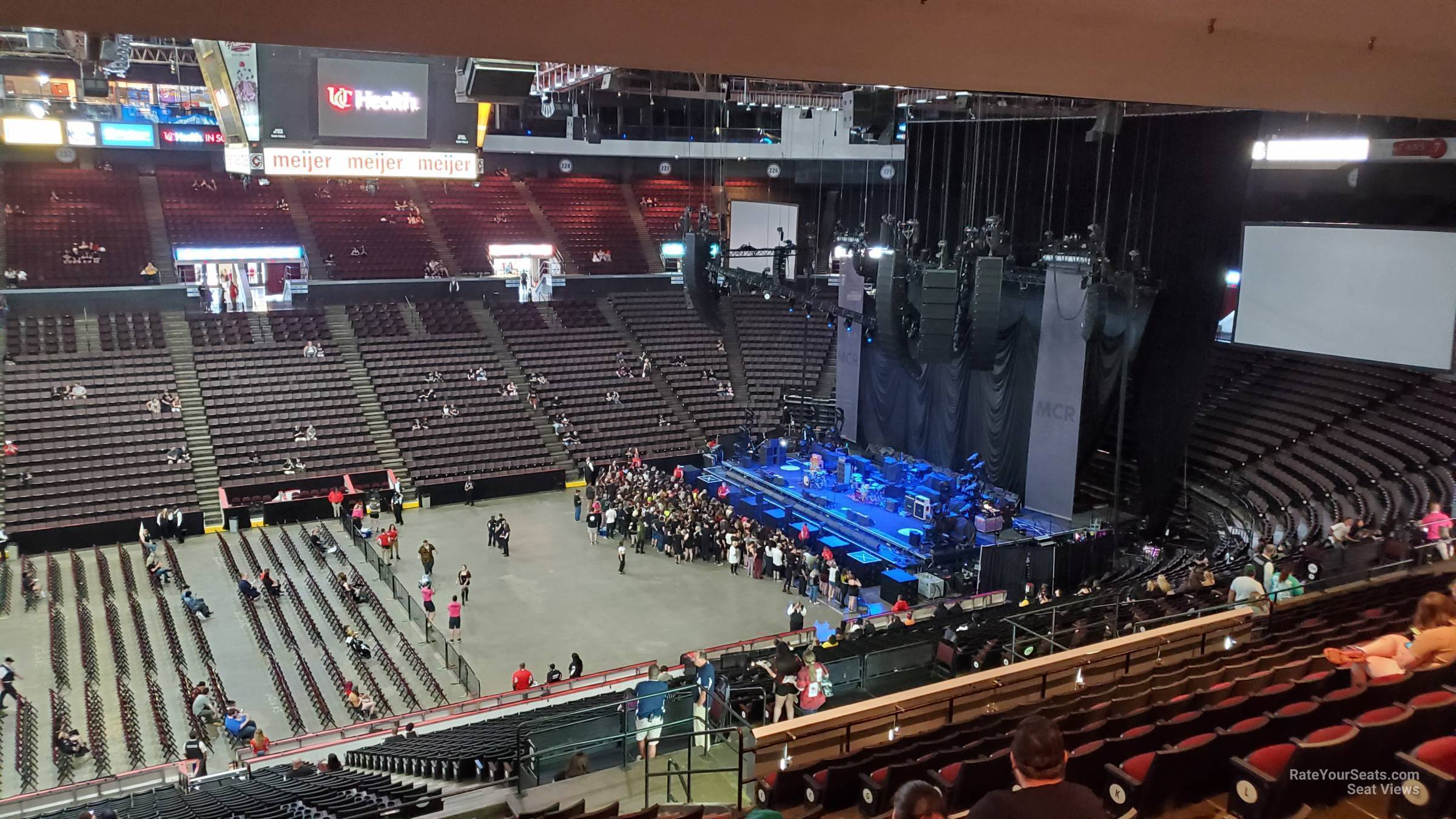 section 210, row q seat view  - heritage bank center