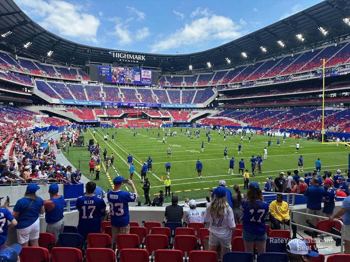 section 101, row 17 seat view  for football - highmark stadium