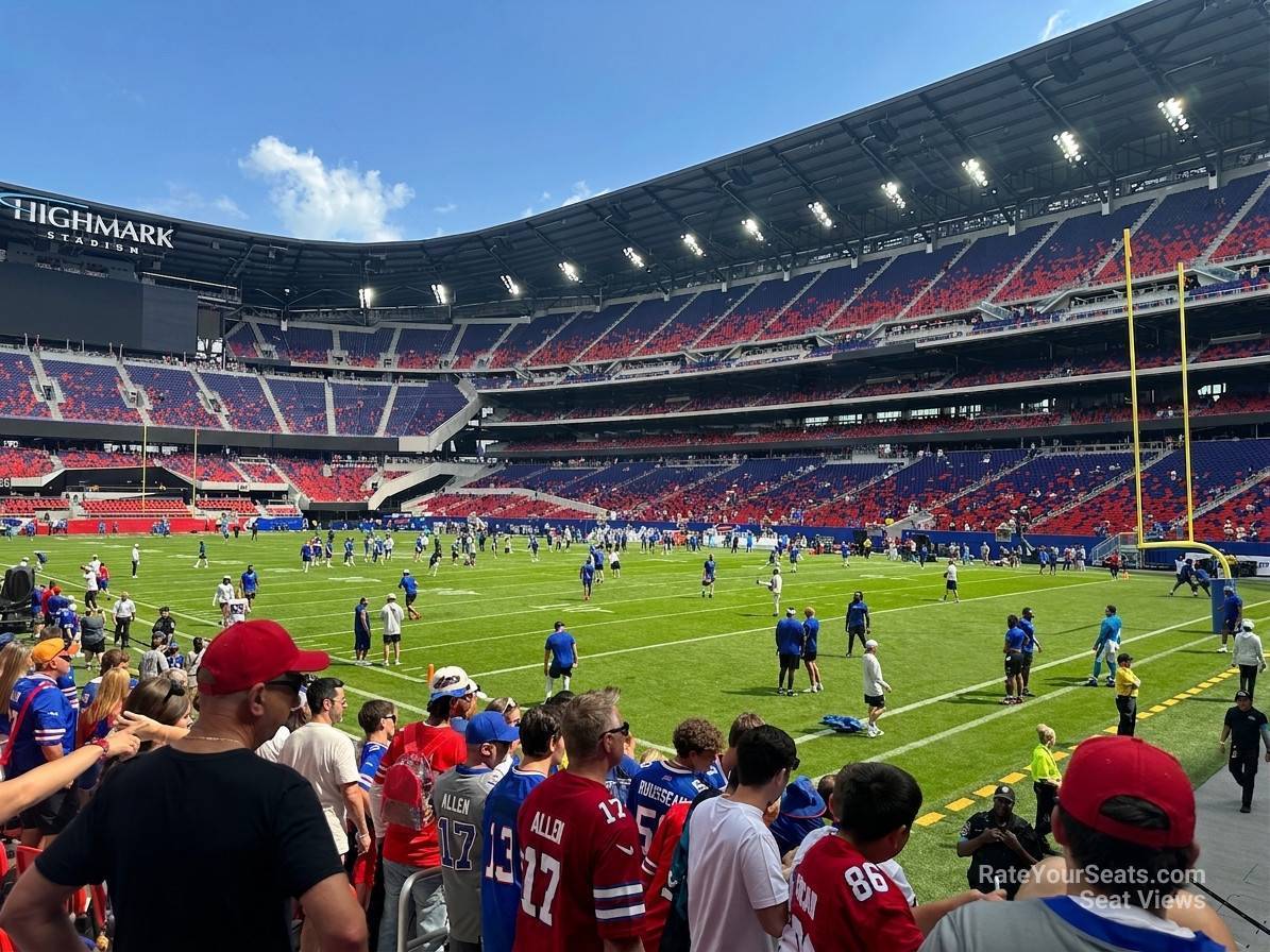 section 102, row 8 seat view  for football - highmark stadium