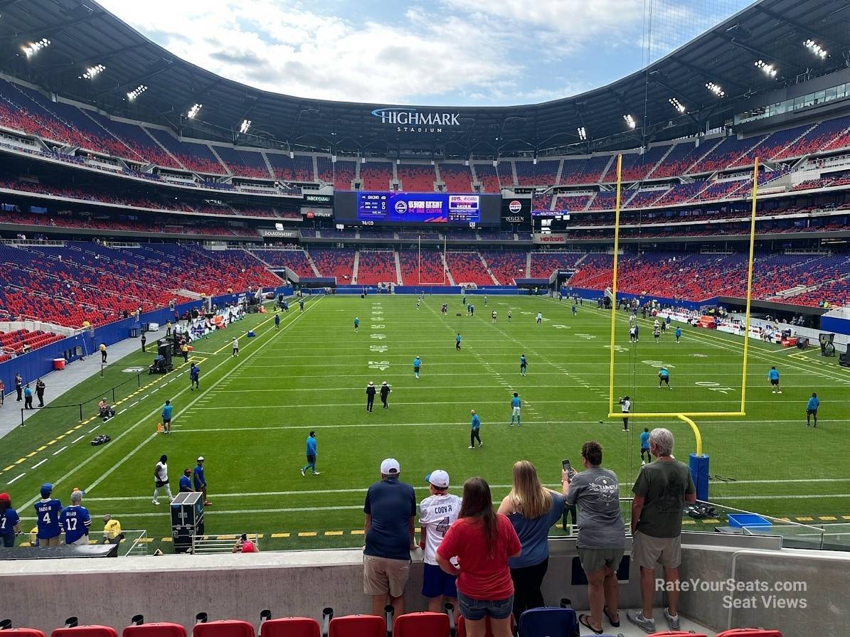section 124, row 16 seat view  for football - highmark stadium