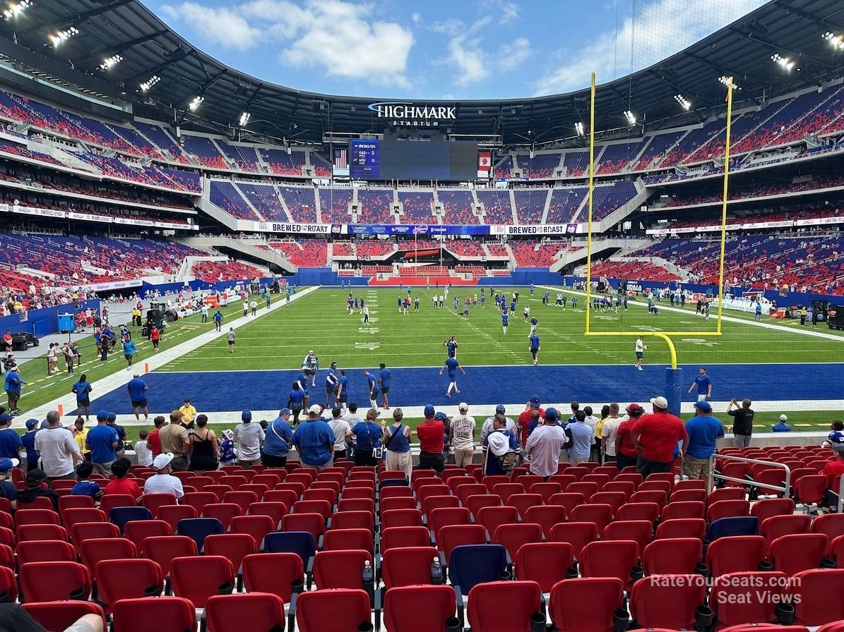 section 150, row 17 seat view  for football - highmark stadium