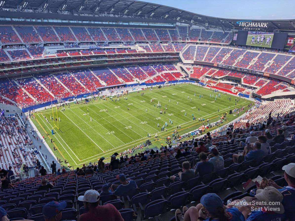section 442, row 23 seat view  for football - highmark stadium