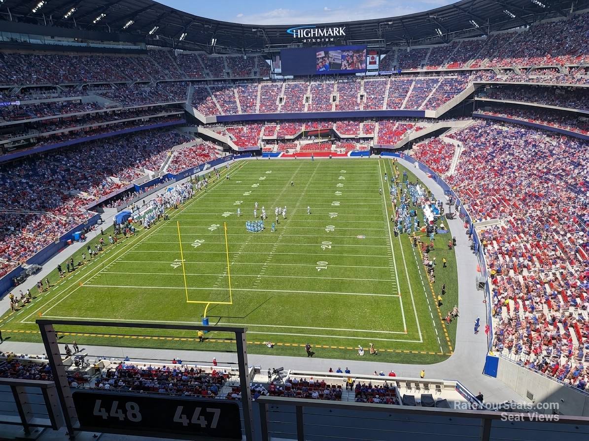 section 447, row 3 seat view  for football - highmark stadium