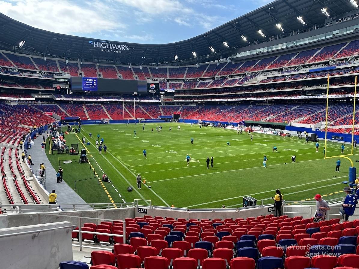 club 127, row 16 seat view  for football - highmark stadium
