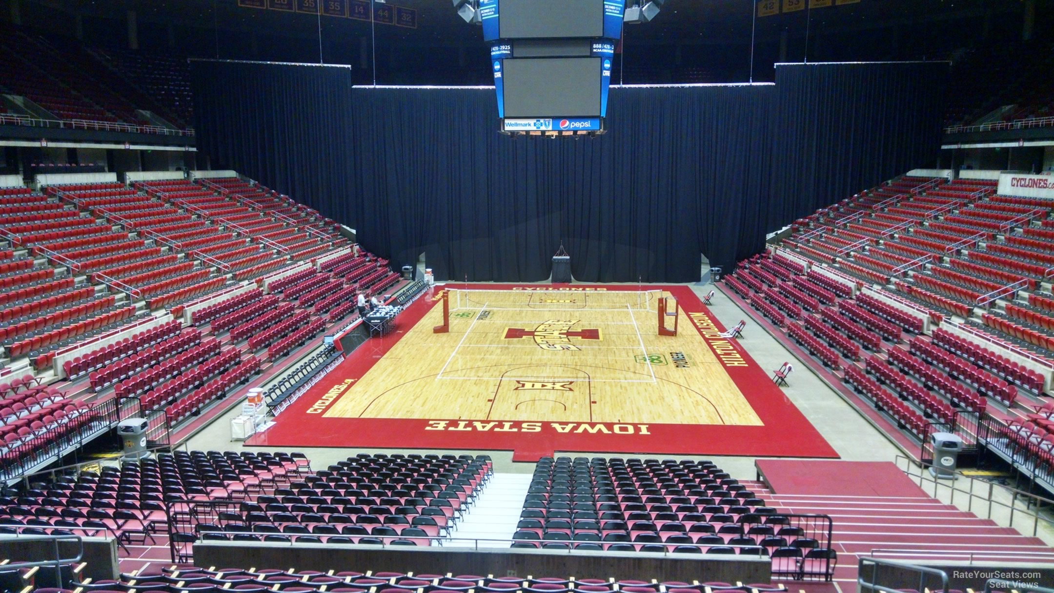 section 101, row 10 seat view  - hilton coliseum