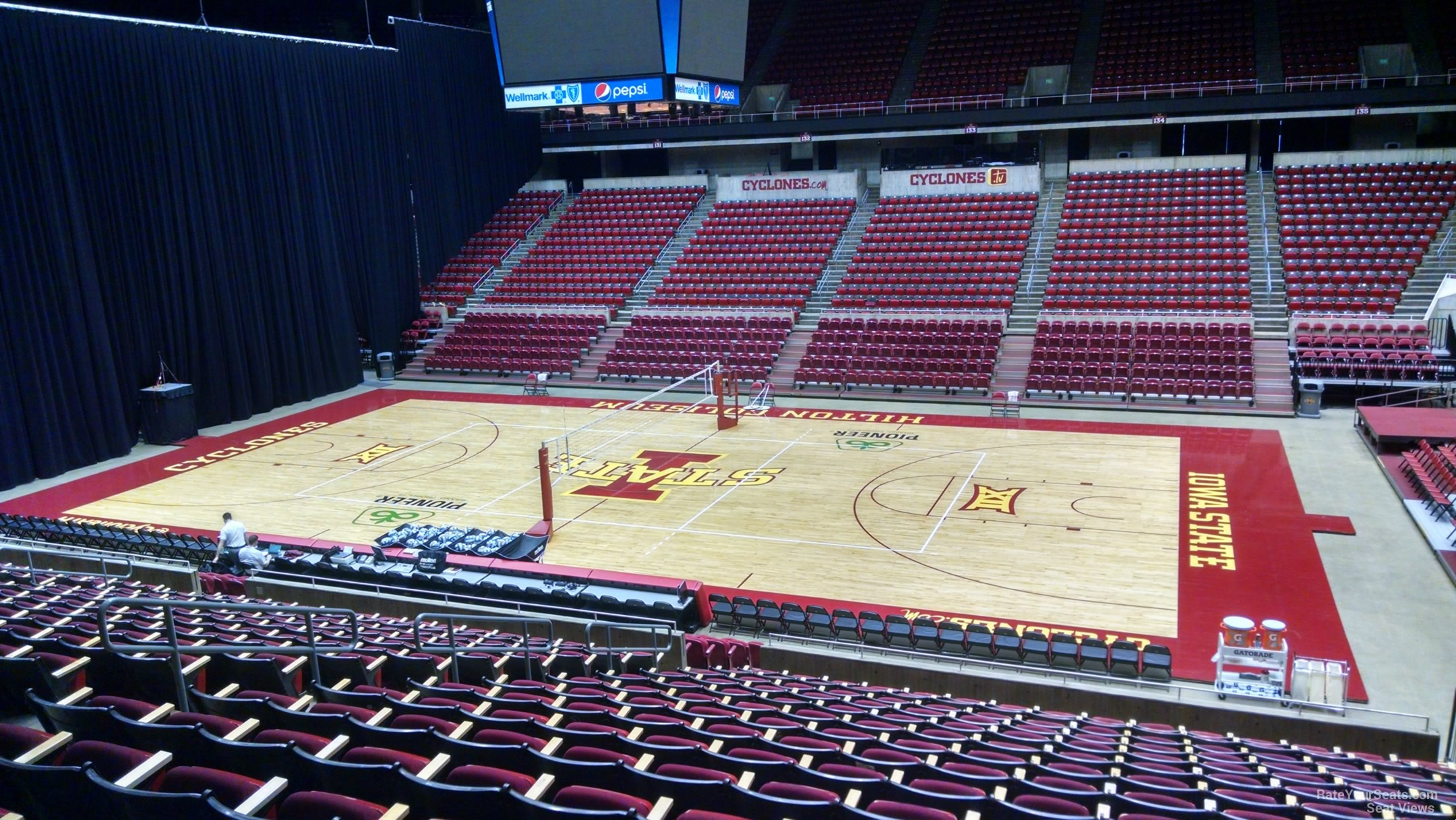 section 110, row 19 seat view  - hilton coliseum