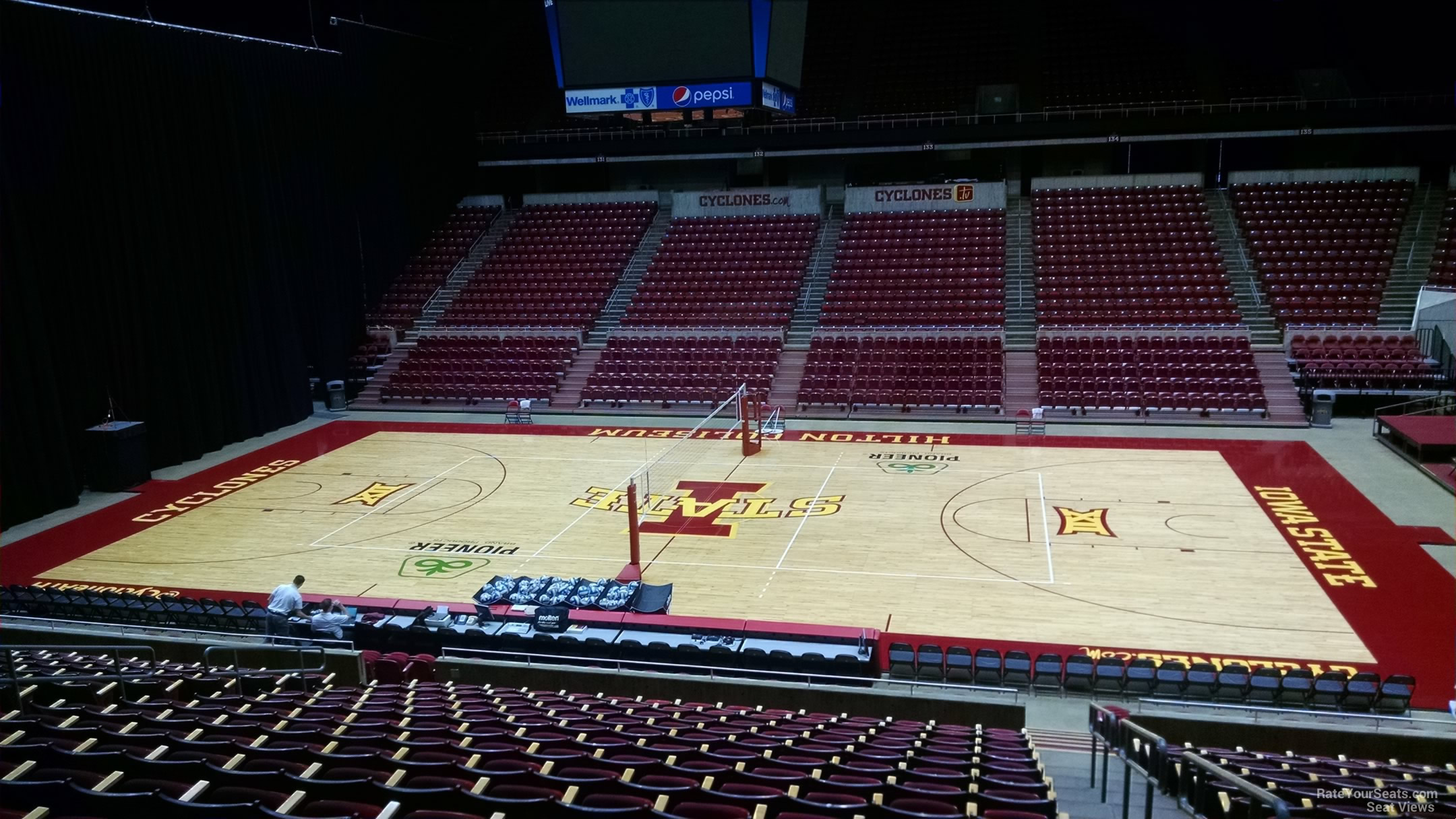 section 111, row 19 seat view  - hilton coliseum