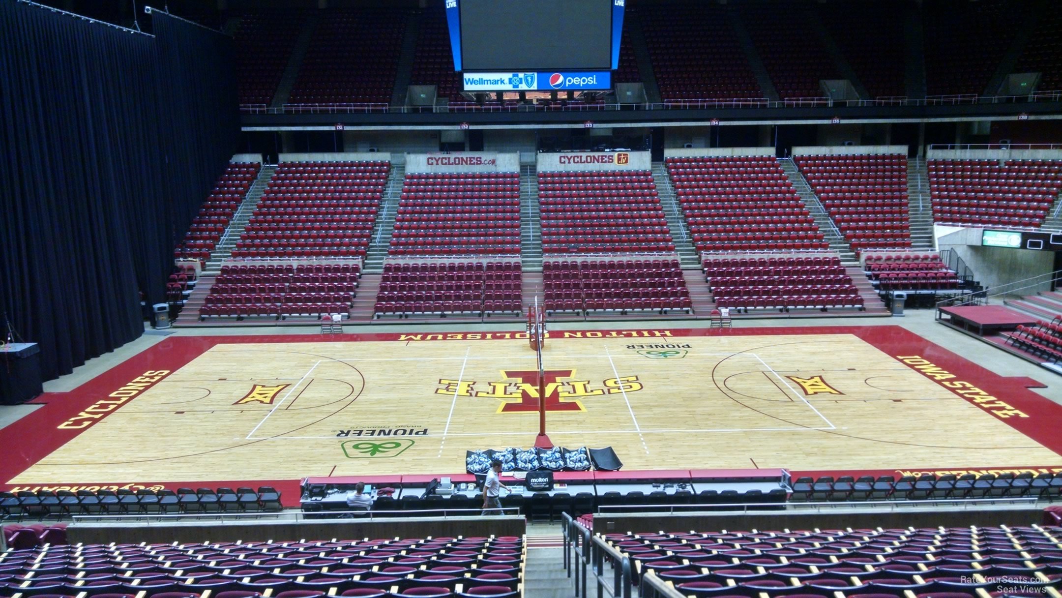 section 112, row 19 seat view  - hilton coliseum