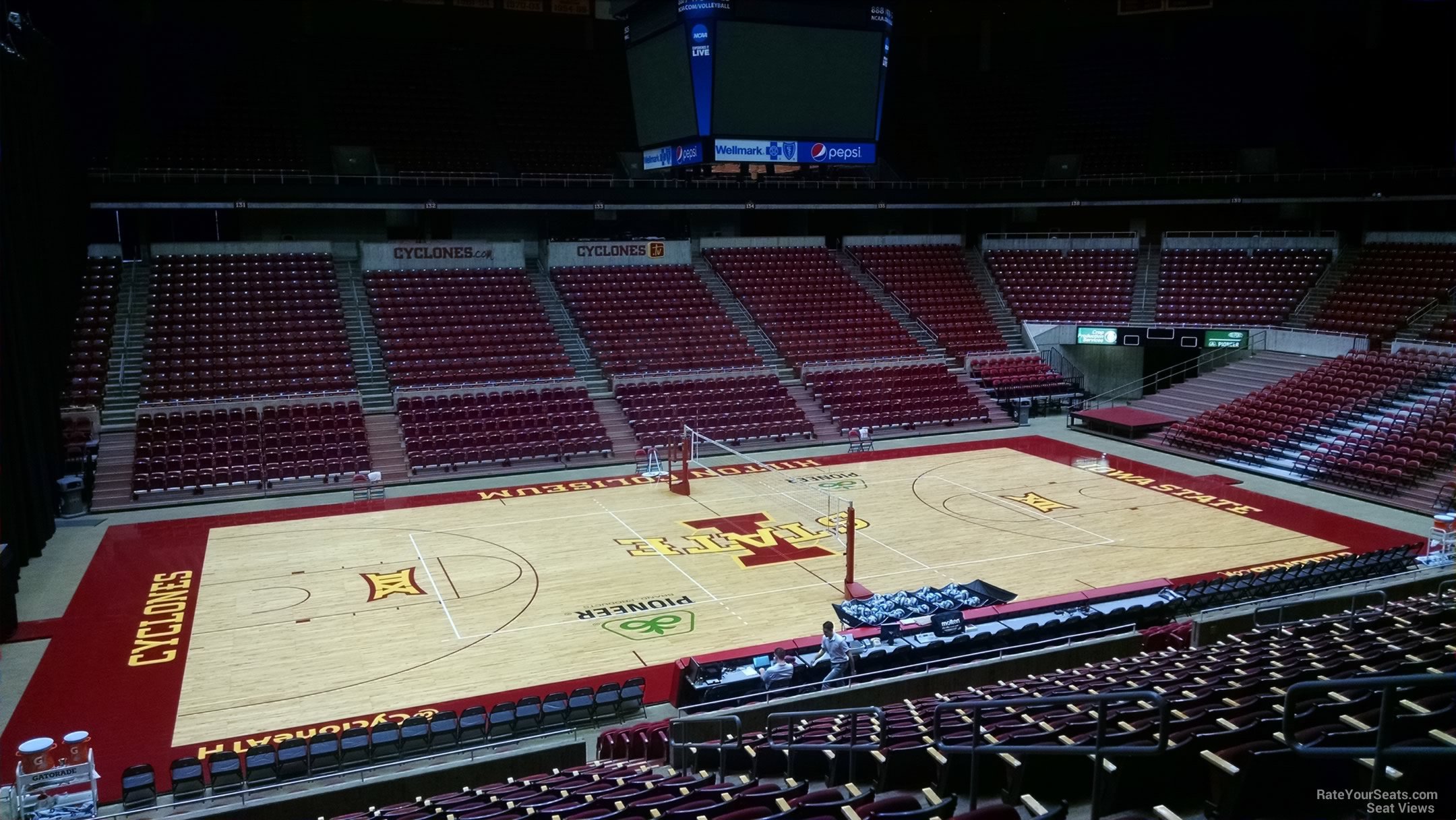 section 113, row 19 seat view  - hilton coliseum