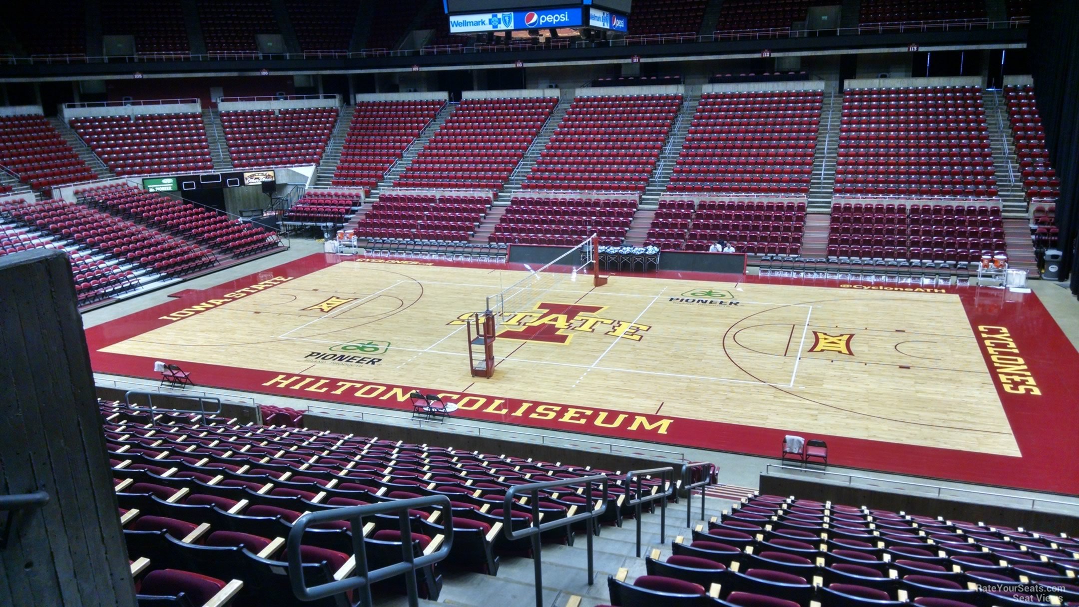 section 131, row 19 seat view  - hilton coliseum