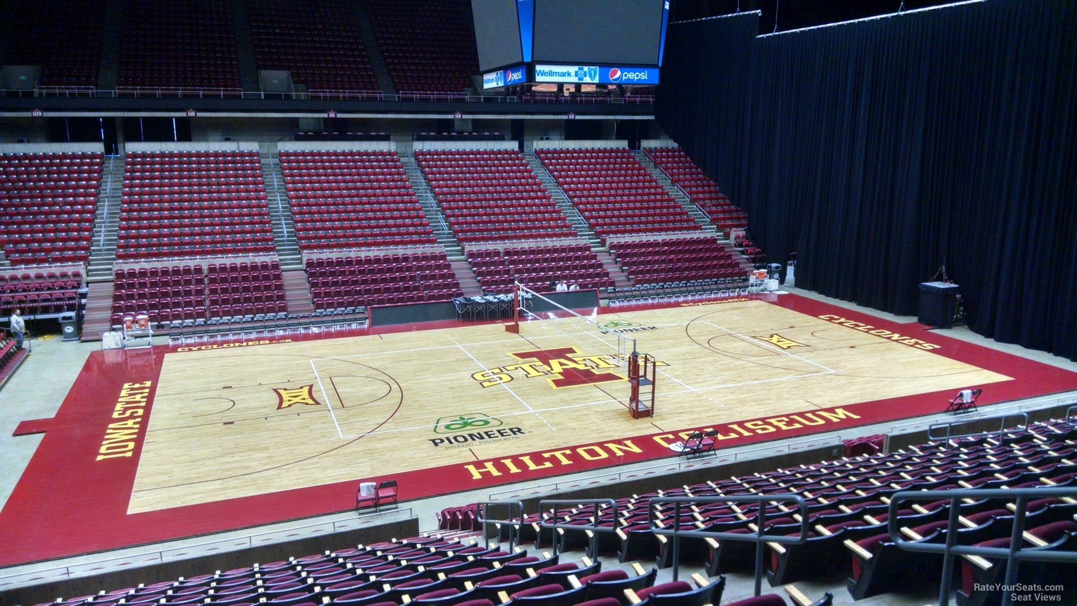 section 134, row 19 seat view  - hilton coliseum