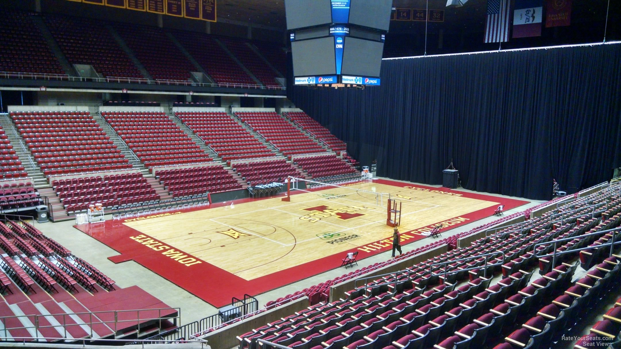 section 138, row 10 seat view  - hilton coliseum