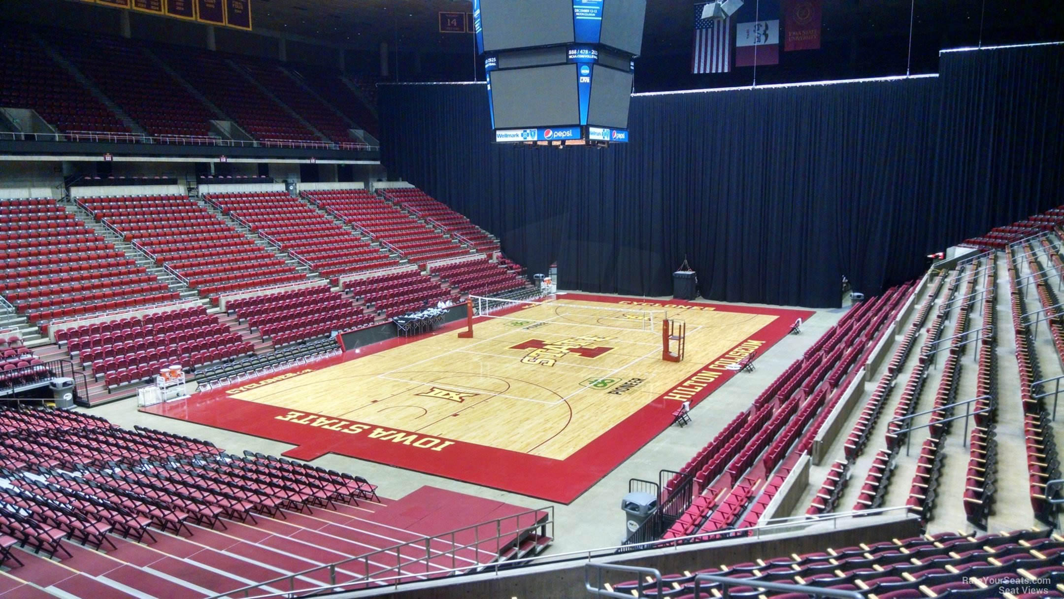 section 139, row 10 seat view  - hilton coliseum