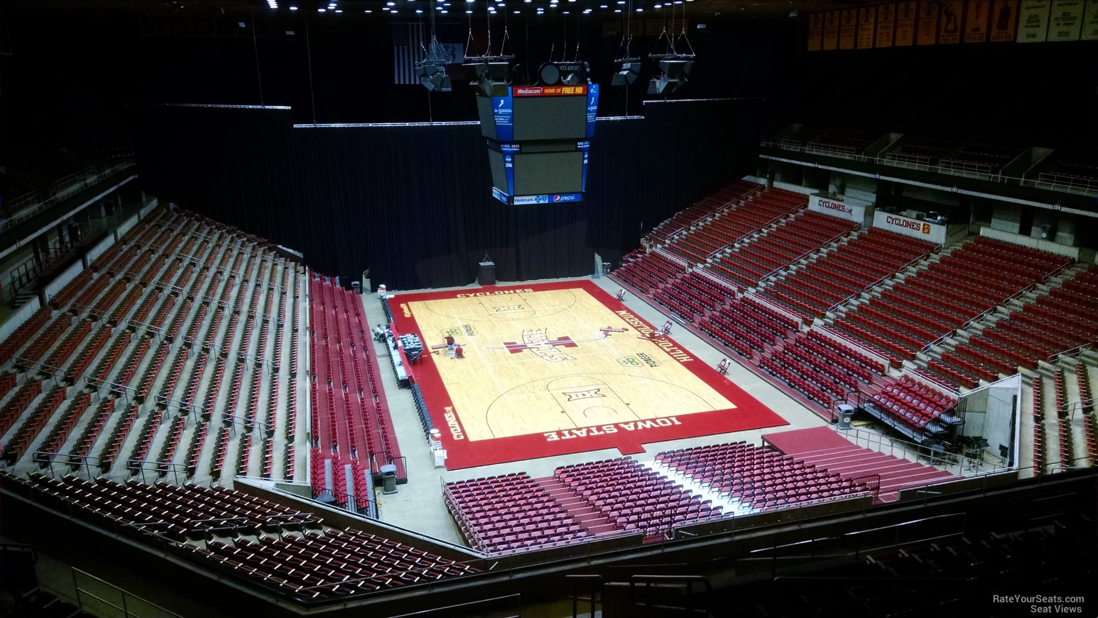 section 203, row 12 seat view  - hilton coliseum