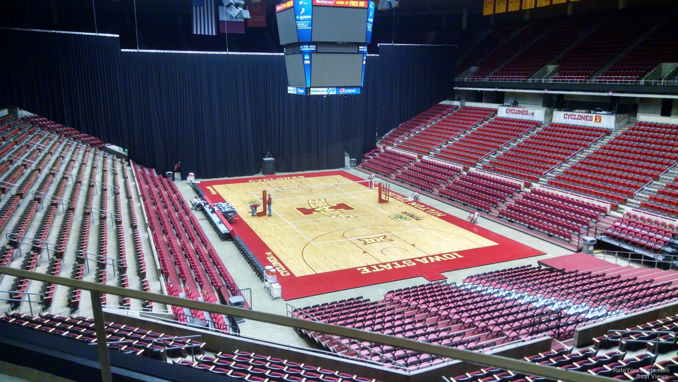 section 204, row 1 seat view  - hilton coliseum