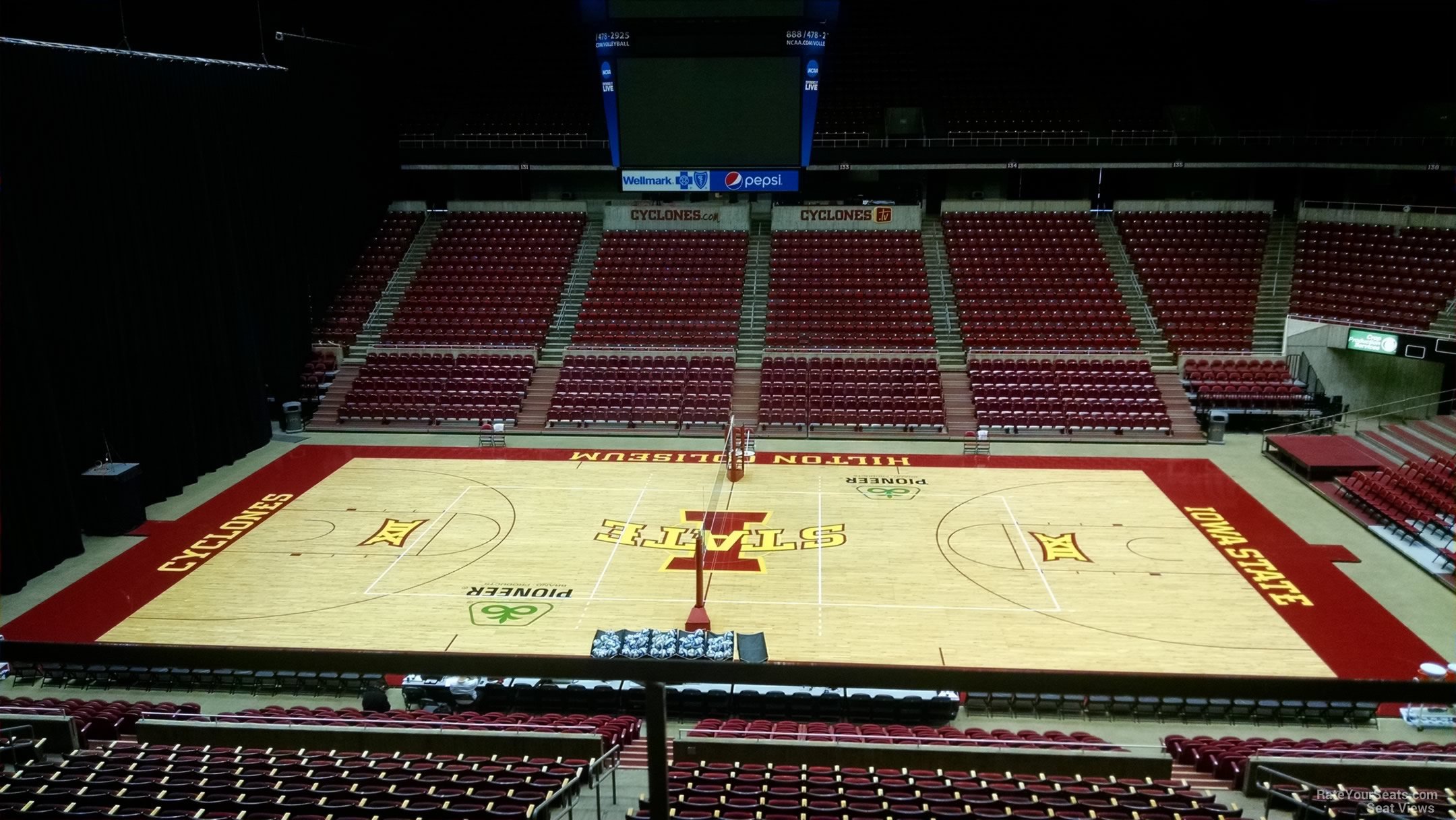 section 211, row 1 seat view  - hilton coliseum