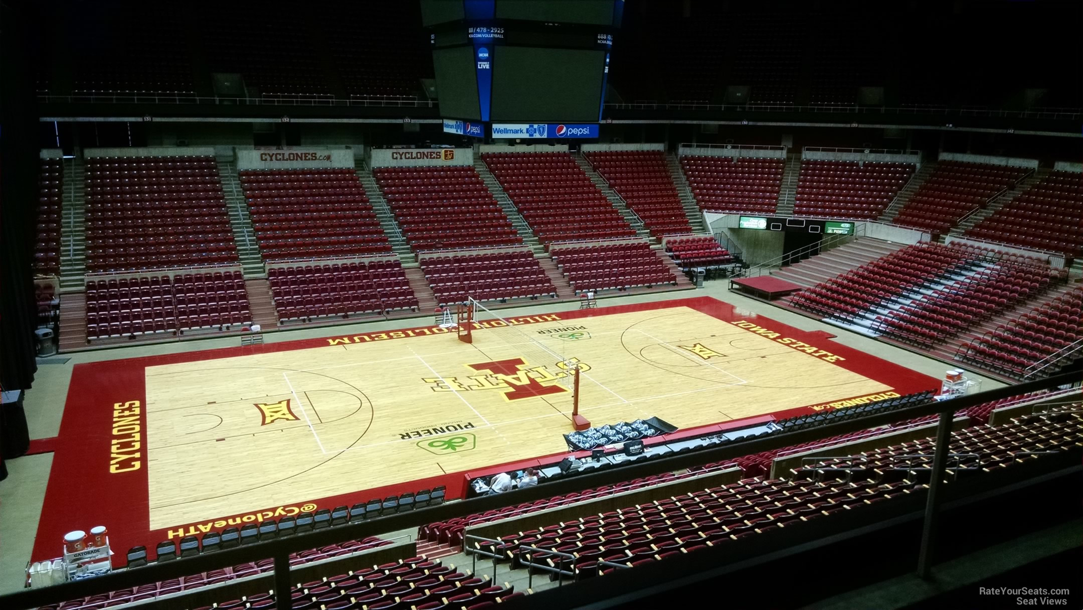 section 213, row 1 seat view  - hilton coliseum