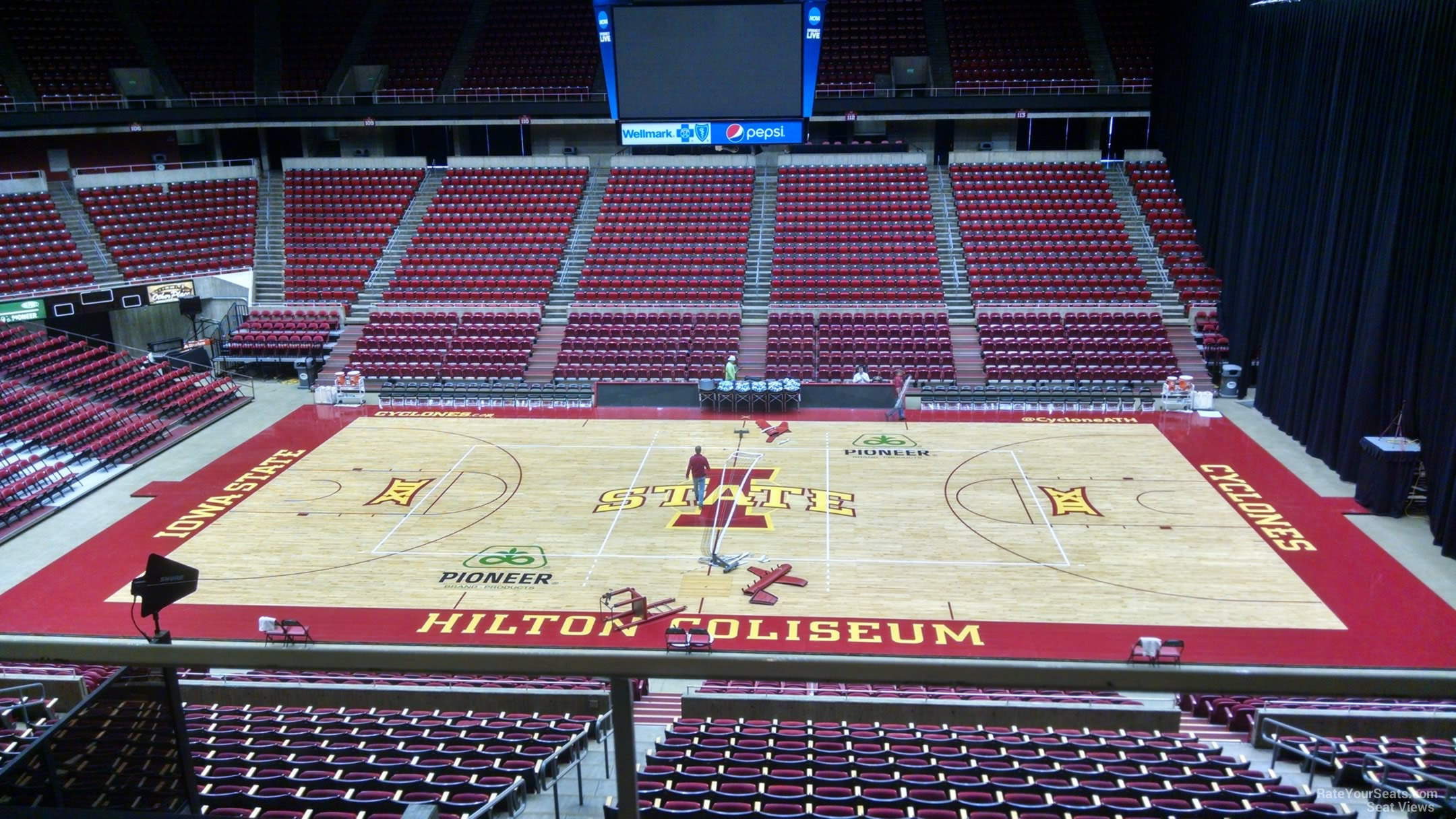 section 232, row 1 seat view  - hilton coliseum