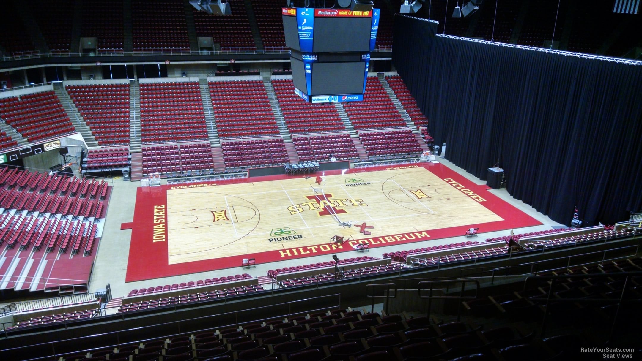 section 234, row 12 seat view  - hilton coliseum