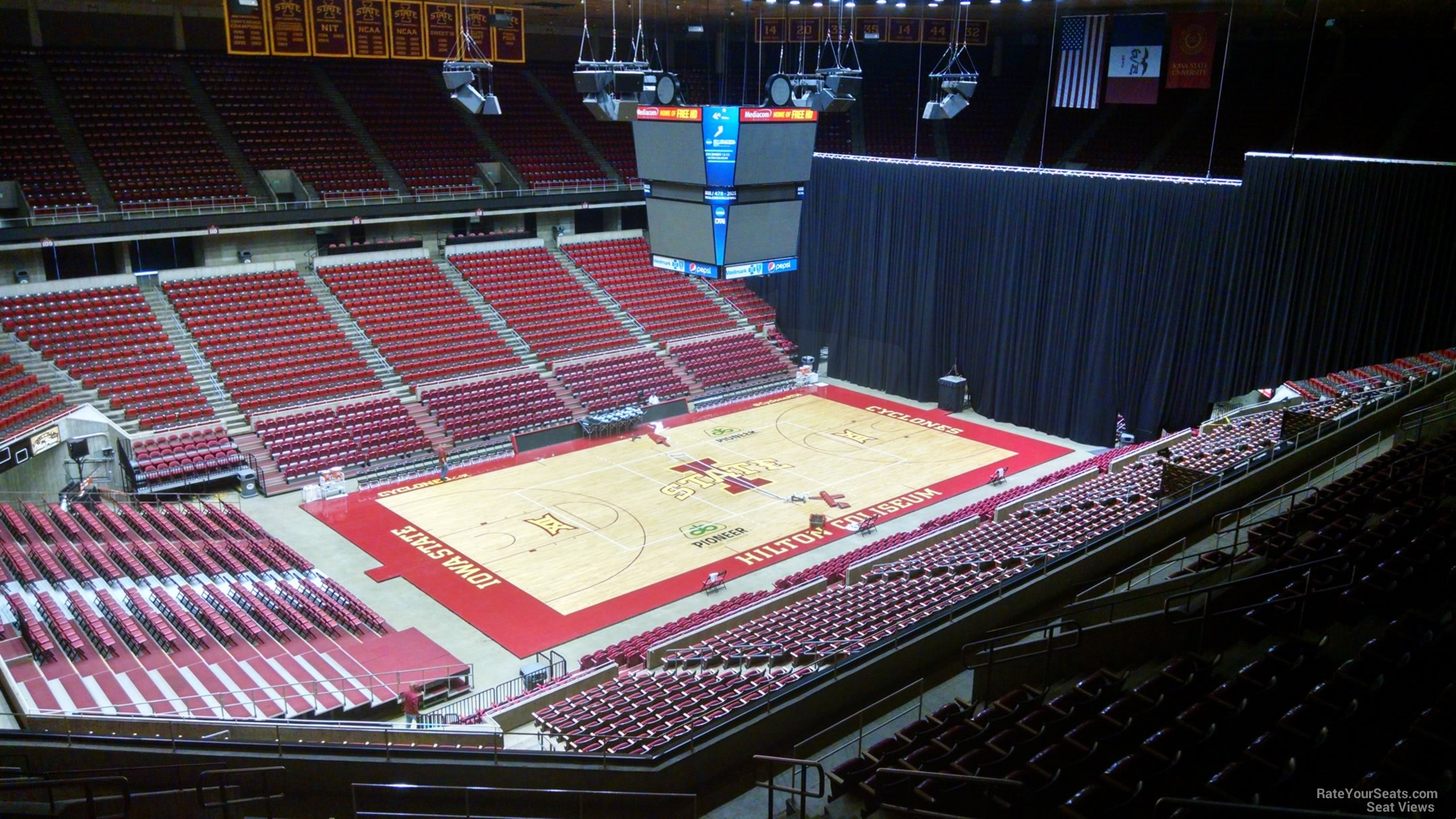 section 237, row 12 seat view - hilton coliseum