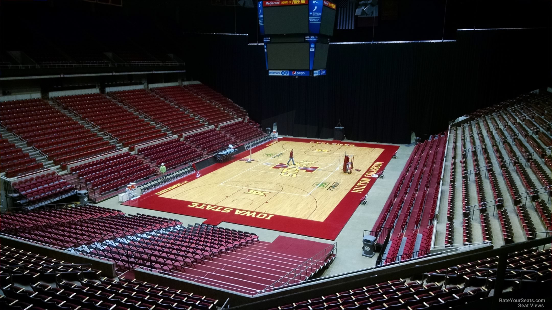 section 240, row 1 seat view  - hilton coliseum