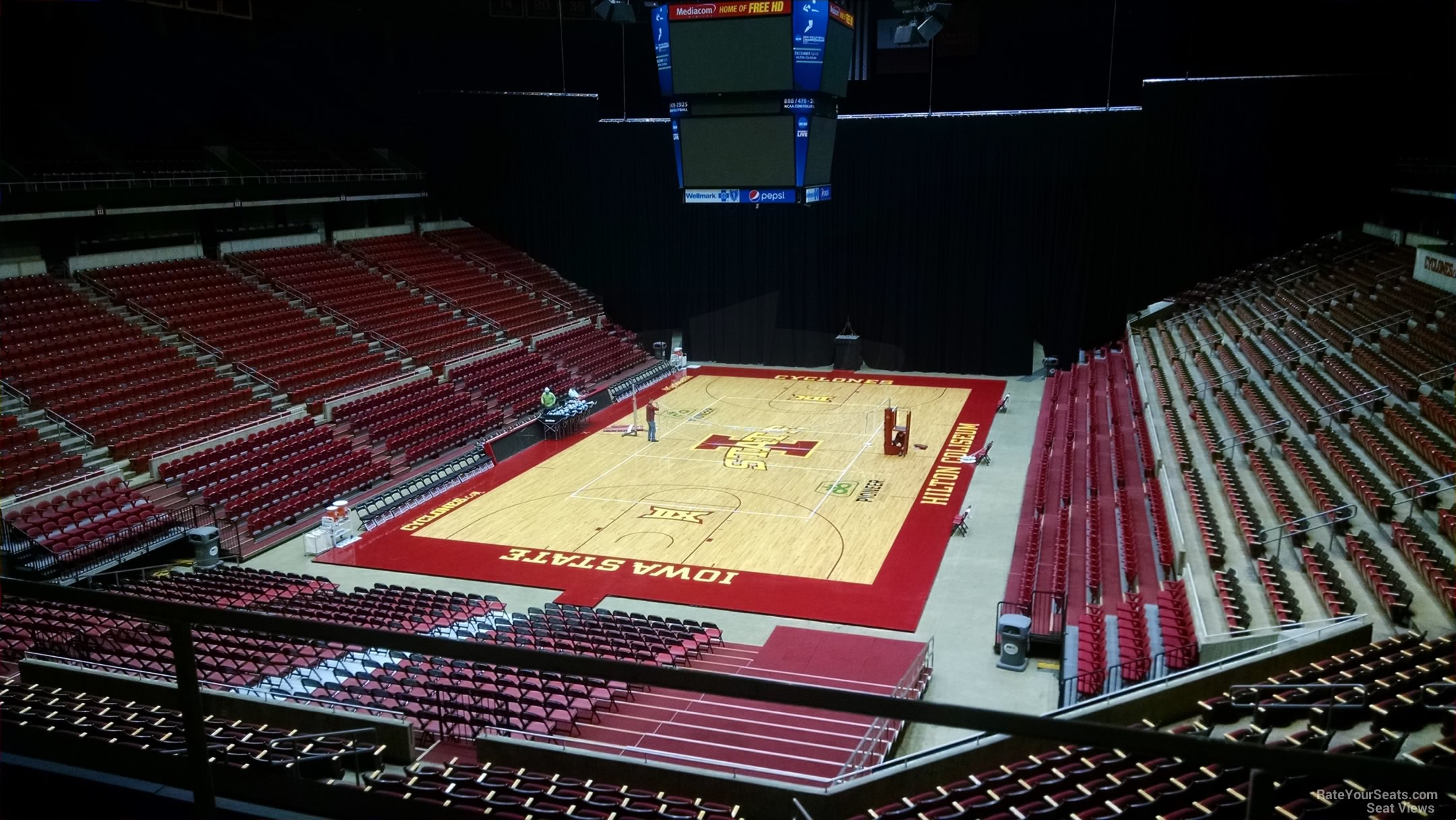 section 241, row 1 seat view  - hilton coliseum