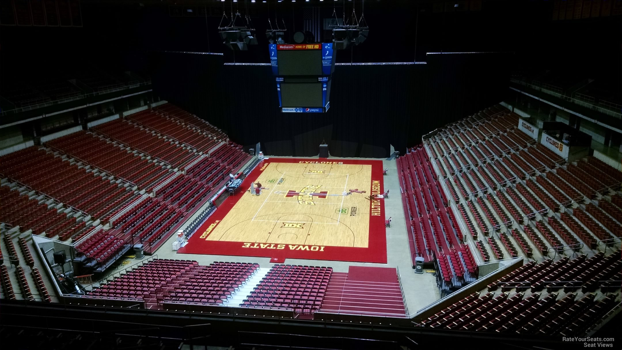 section 242, row 12 seat view  - hilton coliseum