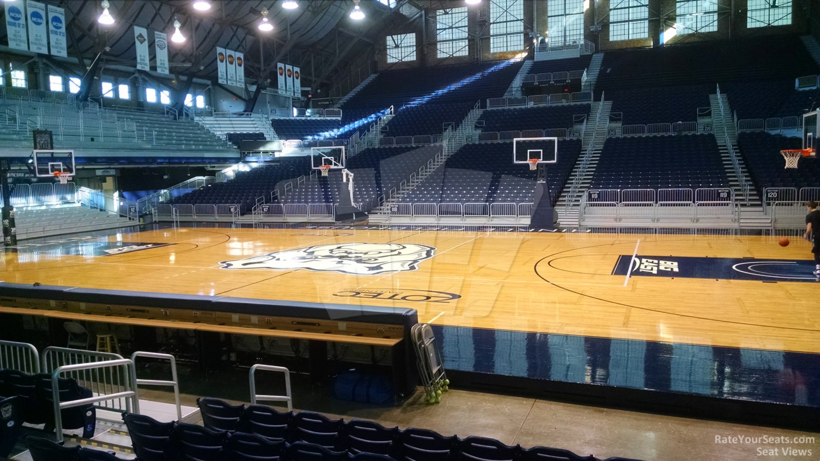 section 105, row 7 seat view  - hinkle fieldhouse