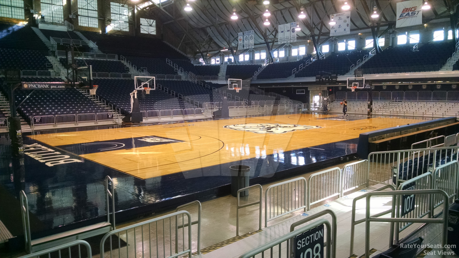 section 108, row 6 seat view  - hinkle fieldhouse