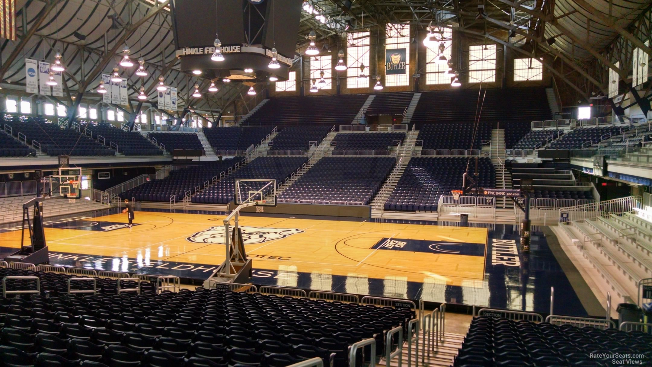 section 116, row 18 seat view  - hinkle fieldhouse