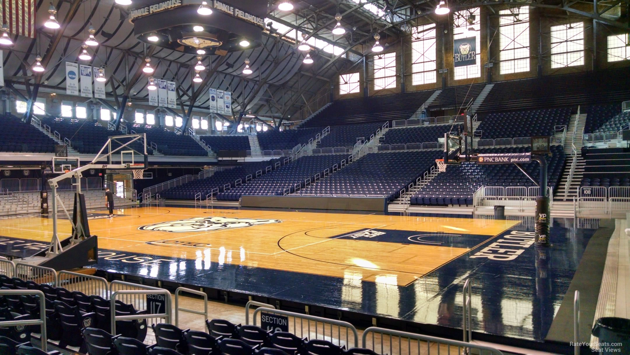 section 116, row 7 seat view  - hinkle fieldhouse
