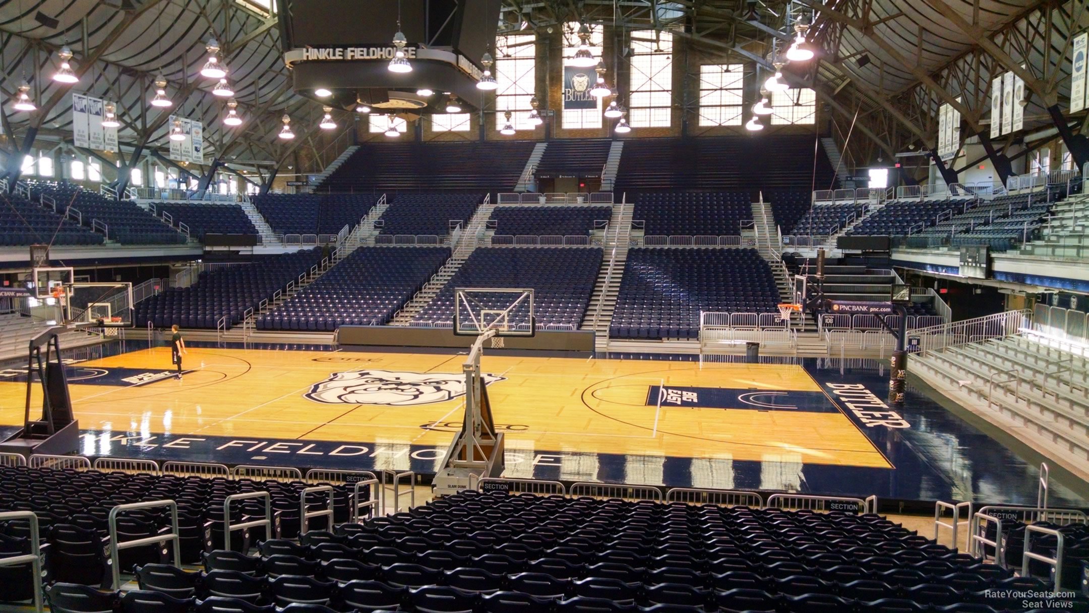 section 117, row 18 seat view  - hinkle fieldhouse