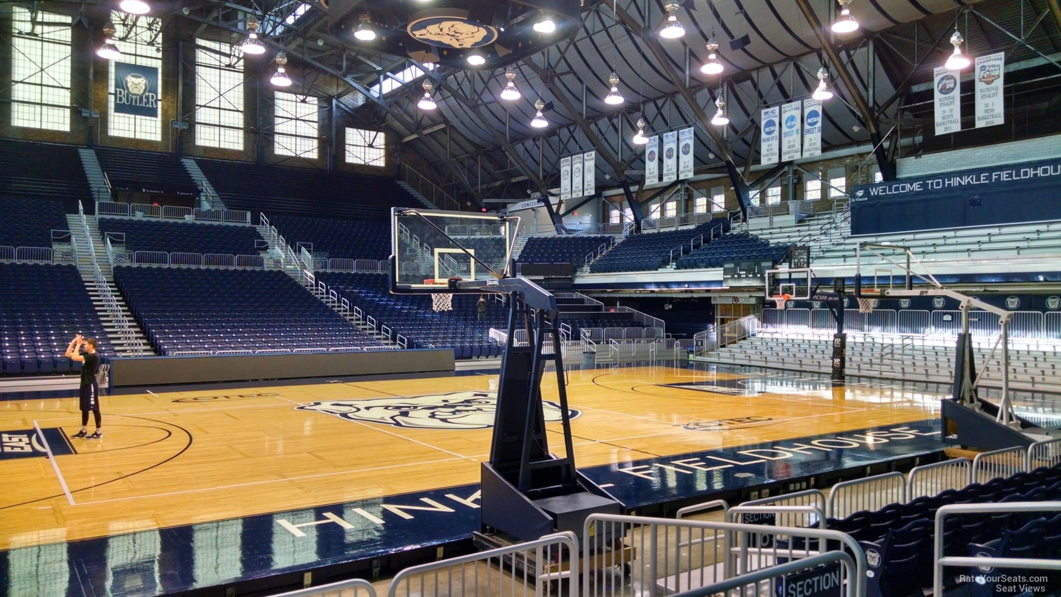 section 119, row 7 seat view  - hinkle fieldhouse