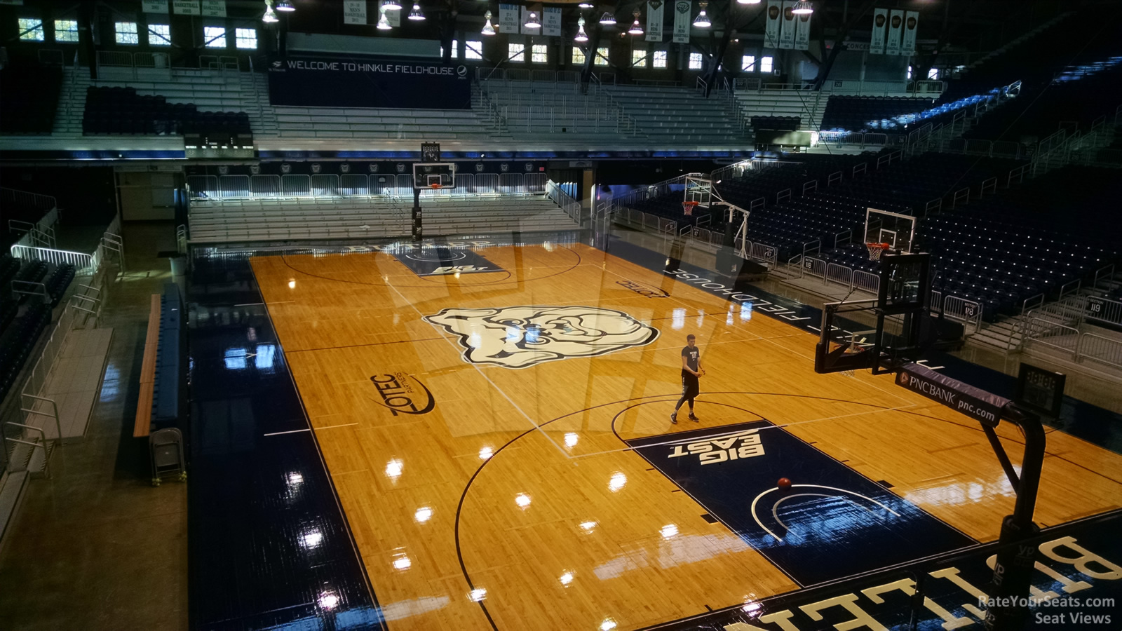 section 201, row 3 seat view  - hinkle fieldhouse