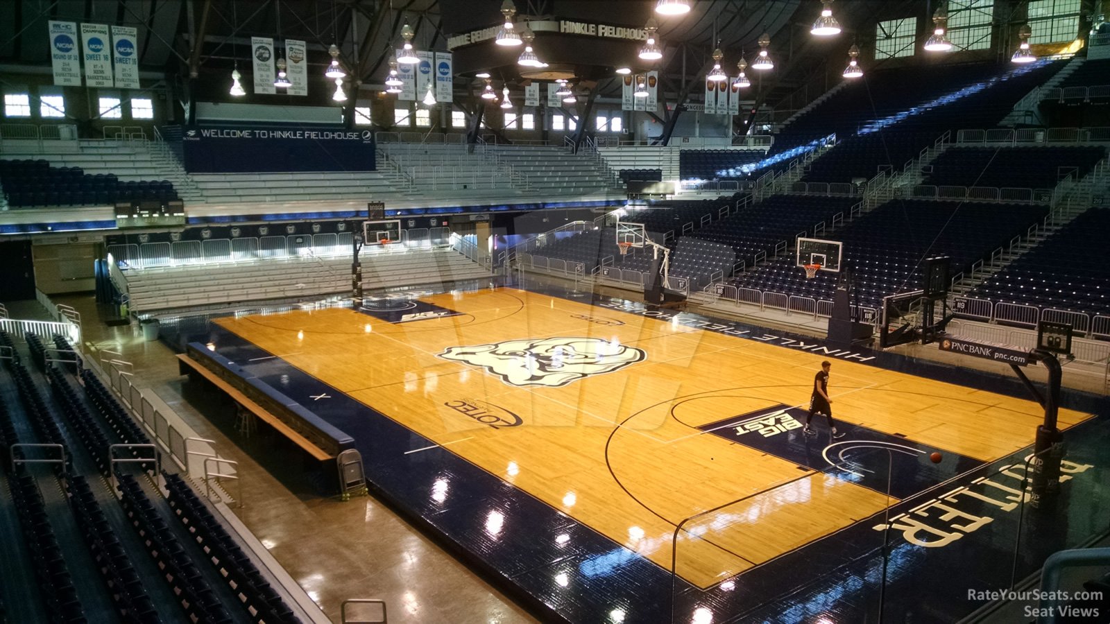 section 202, row 3 seat view  - hinkle fieldhouse