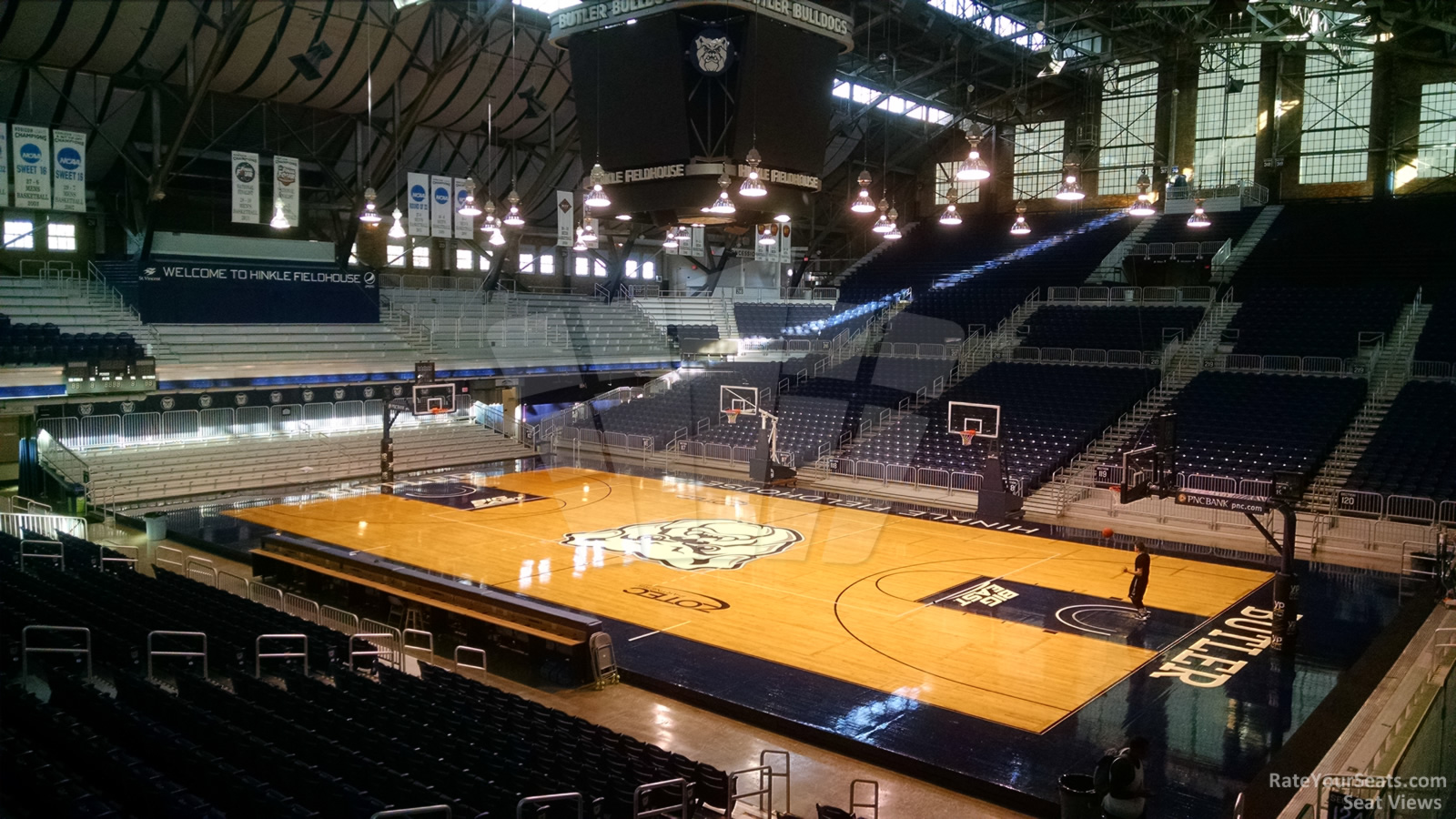 section 203, row 3 seat view  - hinkle fieldhouse