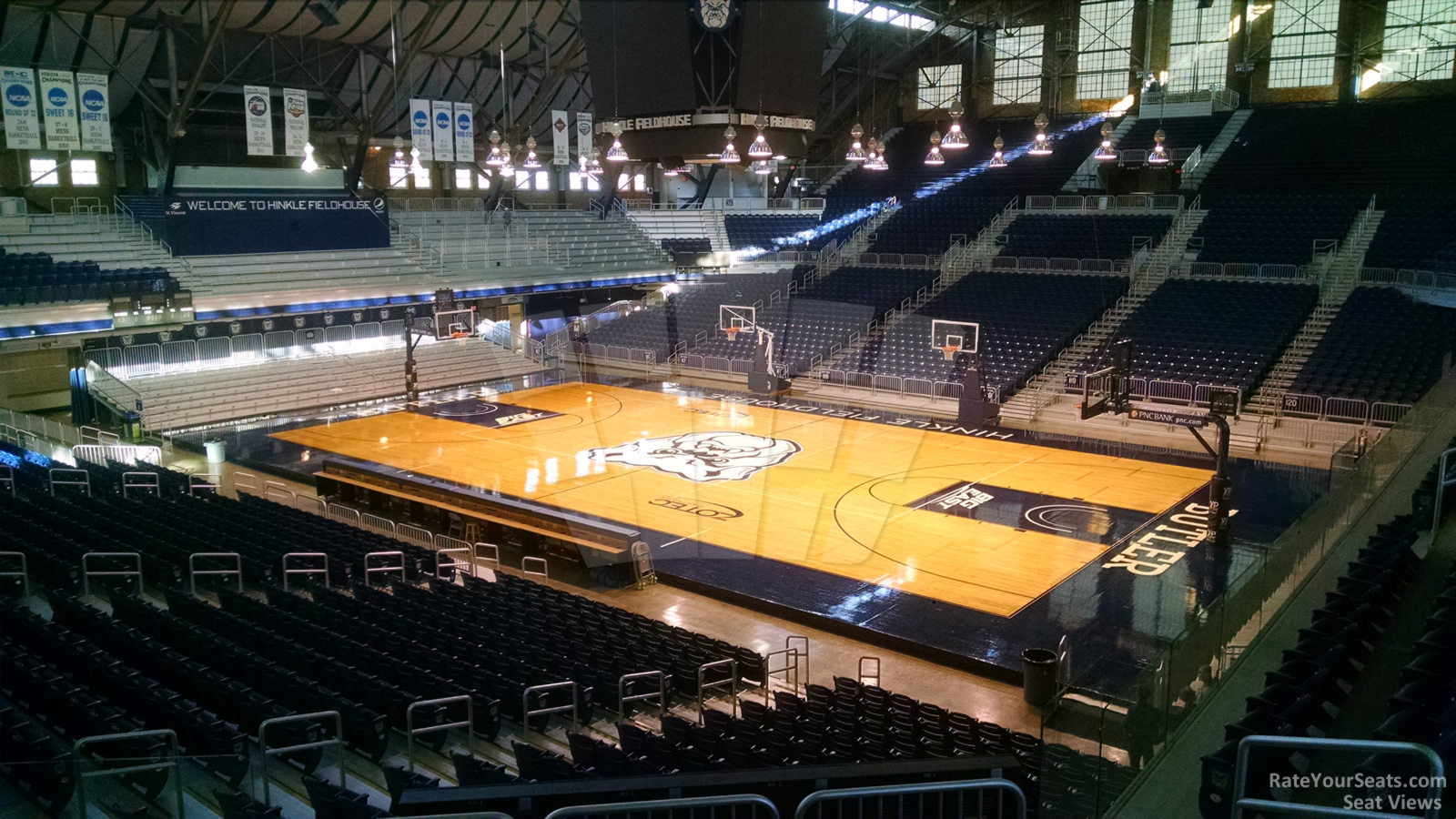 section 203, row 7 seat view  - hinkle fieldhouse