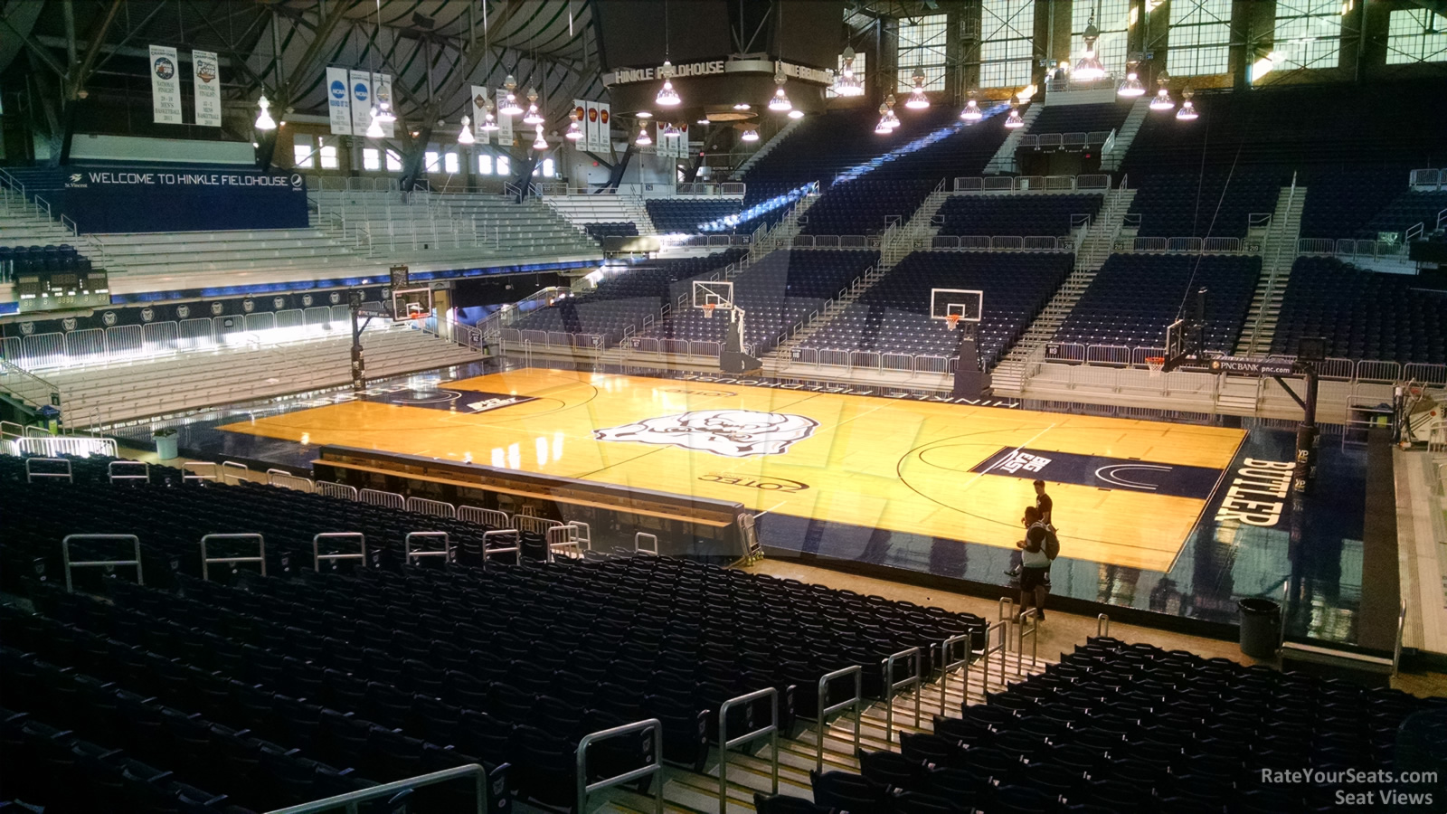 section 204, row 3 seat view  - hinkle fieldhouse