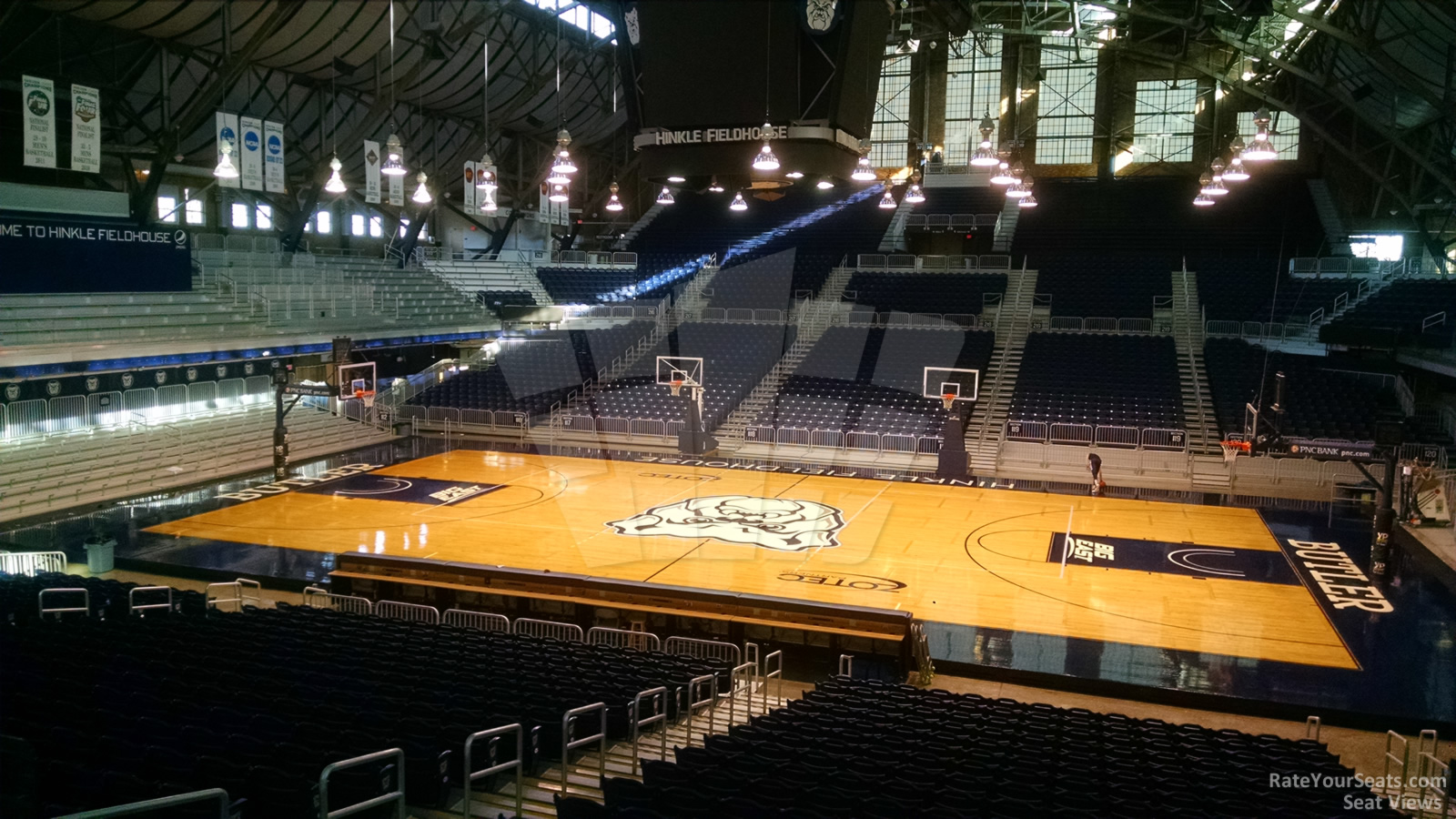 section 205, row 3 seat view  - hinkle fieldhouse